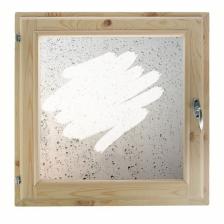 Окно 60х60 см, "Капли на стекле", однокамерный стеклопакет, хвоя