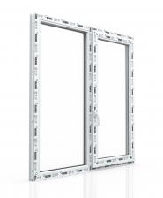 Пластиковое окно ПВХ REHAU BLITZ 1200х1200 мм, двухстворчатое, глухое левое / поворотно-откидное правое, двухкамерный стеклопакет, белое – фото 3