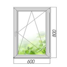 Окно ПВХ 800*600 поворотно-откидное со стеклопакетом – фото 1