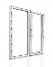 Пластиковое окно ПВХ REHAU BLITZ 1440х1450 мм, двухстворчатое, глухое левое поворотно-откидное правое, двухкамерный стеклопакет, белое – фото 2