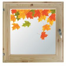 Окно 50х60 см, "Осенние краски", однокамерный стеклопакет, уплотнитель, хвоя