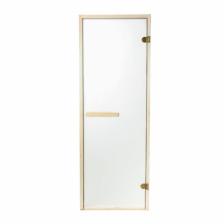 Дверь для бани и сауны стеклянная «Сатин» 190 x 70 см, 2 петли, 6 мм – фото 1