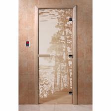 Дверь «Рассвет», размер коробки 200 x 80 см, правая, цвет сатин