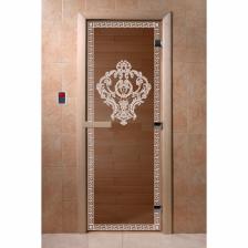 Дверь «Версаче», размер коробки 190 x 70 см, левая, цвет бронза