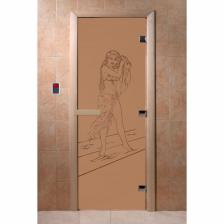Дверь «Дженифер», размер коробки 200 x 80 см, левая, цвет матовая бронза