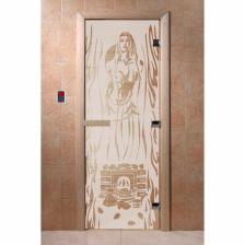 Дверь «Горячий пар», размер коробки 200 x 80 см, левая, цвет сатин