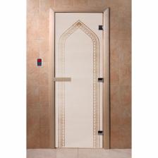Дверь для сауны «Арка», размер коробки 200 x 80 см, левая, цвет сатин