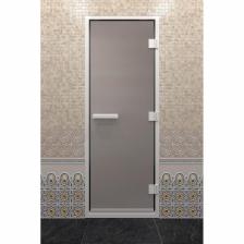 Дверь стеклянная «Хамам», размер коробки 200 x 90 см, правая, цвет сатин