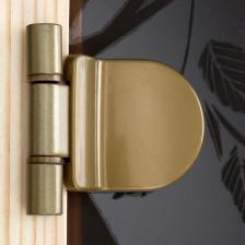 Дверь для бани и сауны стеклянная "Мишки", размер коробки 190x70см, 6мм, бронза – фото 2