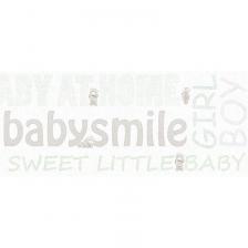 Бордюр детский AS Creation Little Stars 35848-1 Винил на флизелине (0,17*5) Белый/Серый/Зеленый, Надписи Бордюр детский AS Creation Little Stars 35848-1 Винил на флизелине (0,17*5) Белый/Серый/Зеленый, Надписи