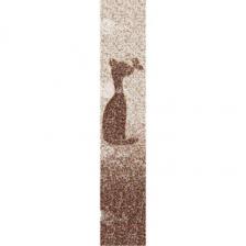 Панель ПВХ ламинированная с фотопечатью ВЕК Мозаика коричневая Кошка панно 2700х250х9 мм (1 м2) – фото 1