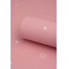 Самоклеящееся 3Д покрытие для стен в рулоне YMW016 Розовый со звездами