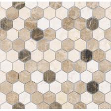 Мозаика LeeDo - Pietrine Hexagonal Pietra Mix 1 матовая 29,5x30,5х0,6 см (чип 18х30х6 мм) (Pietra Mix 1 MAT hex 18x30x6)