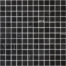 Мозаика LeeDo Caramelle - Pietrine Nero Oriente полированная 29,8x29,8х0,7 см (чип 23х23х7 мм) (Nero Oriente POL 23x23x7)