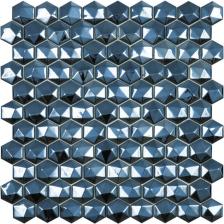 Стеклянная мозаика Vidrepur Hex Diamond № 358D Черный 30,7х31,7 см
