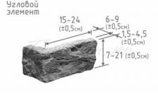 Искусственный камень Kamrock Альпийская деревня Угловой элемент KAU