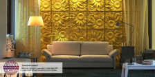 Гипсовые 3D панели Artpole (600x600) Sunflower (500X500ММ) – фото 3