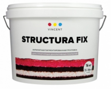 Грунтовка под структурные покрытия Vincent Structura Fix / Винсент Структура Фикс белая