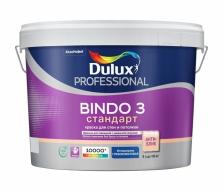Краска DULUX Professional Bindo 3, Водно-дисперсионная, Глубокоматовое покрытие, 9 л, белый Краска DULUX Professional Bindo 3, Водно-дисперсионная, Глубокоматовое покрытие, 9 л, белый