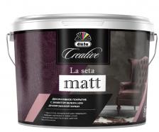 Покрытие декоративное Dufa Creative La Seta matt эффект велюра база ARGENTO 6 кг