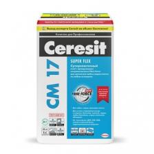 Клей для плитки высокоэластичный Ceresit CM 17 Super Flex / Церезит Супер Флекс Клей для плитки высокоэластичный Ceresit CM 17 Super Flex / Церезит Супер Флекс