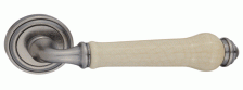 Дверная ручка Сиракузы Цвет фурнитуры:SL/CC серебро античное с керамикой кофе