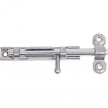 Накладная задвижка Tech-Krep ЗТ 3 90х15 круглый ригель D9мм, L110мм пол. хром 145100