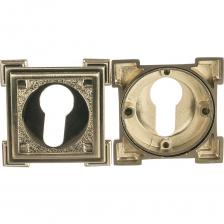 Декоративная накладка на цилиндр Ренц никель матовый/никель блестящий INET 19 SN/NP