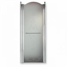 Душевая дверь Migliore Diadema DX 80 матовое стекло с декором (профиль Бронза)