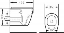 Подвесной безободковый унитаз с сиденьем микролифт Grossman GR-4459S – фото 4