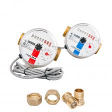 Комплект счётчиков для горячей и холодной воды Itelma WFK24.D080 и WFW24.D080 с дистанционным считыванием сигнала (Геркон)+КМЧ с обратным клапаном, L-80 Ду-15 1/2" Комплект счётчиков для горячей и холодной воды Itelma WFK24.D080 и WFW24.D080 с дистанционным считыванием сигнала (Геркон)+КМЧ с обратным клапаном, L-80 Ду-15 1/2"