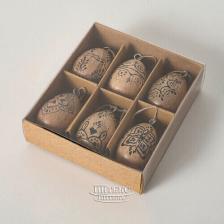Boltze Декоративные пасхальные яйца Holmstein 6 см, 6 шт, подвеска 2018322 – фото 1