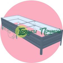 Грядка с полимерным покрытием (RAL7004) 1х3 м, высота 40см. Грядка с полимерным покрытием (RAL7004) 1х3 м, высота 40см.