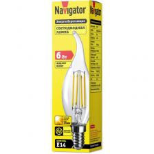 Светодиодная лампа свеча Navigator 61 355 NLL-F-FC35-6-230-2.7K-E14, цена за 1 шт.