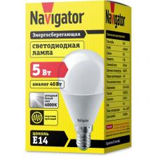 Светодиодная лампа шар Navigator 94 478 NLL-P-G45-5-230-4K-E14, цена за 1 шт.