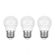 Лампа светодиодная REXANT Шарик (GL) 11.5 Вт E27 1093 Лм 2700 K теплый свет (3 шт./уп.), цена за 1 упак