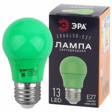 ERAGL50-E27 Лампочка светодиодная ЭРА STD ERAGL50-E27 E27 / Е27 3Вт груша зеленый для белт-лайт, цена за 1 шт