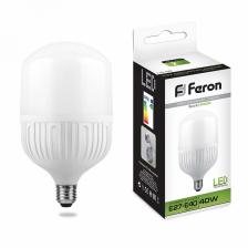 Лампа светодиодная Feron Saffit LB-65 E27,E40 40Вт 4000K 25819 Цвет арматуры белый Цвет плафонов серый – фото 1