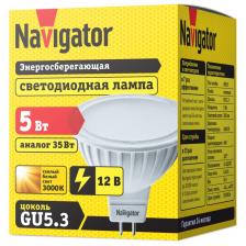 Светодиодная лампа MR16 Navigator 94 262 NLL-MR16-5-12-3K-GU5.3, цена за 1 шт.