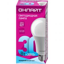 Светодиодная лампа груша ОНЛАЙТ 61 971 OLL-A70-30-230-4K-E27, цена за 1 шт.