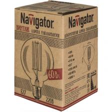 Лампа накаливания Е27 Navigator 71 956 NI-V-G95-SC19-60-230-E27-CLG, цена за 1 шт.