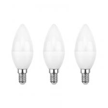 Лампа светодиодная REXANT Свеча CN 7.5 Вт E14 713 Лм 2700 K теплый свет (3 шт./уп.), цена за 1 упак