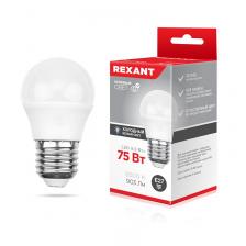 Лампа светодиодная Шарик (GL) 9,5 Вт E27 903 Лм 6500 K холодный свет REXANT, цена за 1 шт