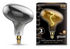 Лампа светодиодная Gauss LED Vintage Filament Flexible E27 6Вт 2400K 165802008 Цвет арматуры хром Цвет плафонов хром