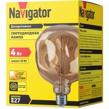 Светодиодная лампа шар Navigator 14 499 NLL-F-G125ST-4-230-2.7K-E27-BE, цена за 1 шт.