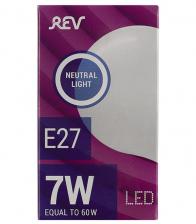 Лампа светодиодная REV 7 Вт E27 груша A60 4000К естественный белый свет 180-240 В матовая – фото 2