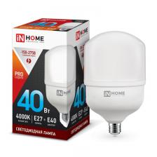 Лампа светодиодная LED-HP-PRO 40Вт 230В Е27 с адаптером E40 4000К 3800Лм IN HOME, цена за 1 шт. Лампа светодиодная LED-HP-PRO 40Вт 230В Е27 с адаптером E40 4000К 3800Лм IN HOME, цена за 1 шт.