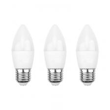 Лампа светодиодная REXANT Свеча CN 7.5 Вт E27 713 Лм 4000 K нейтральный свет (3 шт./уп.), цена за 1 упак