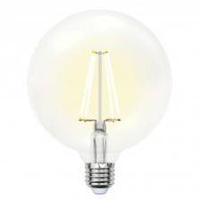 LED-G125-15W/3000K/E27/CL PLS02WH Лампа светодиодная. Форма "шар", прозрачная. Серия Sky. Теплый белый свет (3000K). Картон. ТМ Uniel.