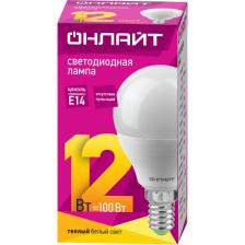 Светодиодная лампа шар ОНЛАЙТ 90 060 OLL-G45-12-230-2.7K-E14-FR, цена за 1 шт.
